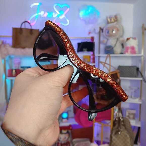 Prada Swarovski Crystal Ombré Cat Eye Brown Sunglasses main image 10